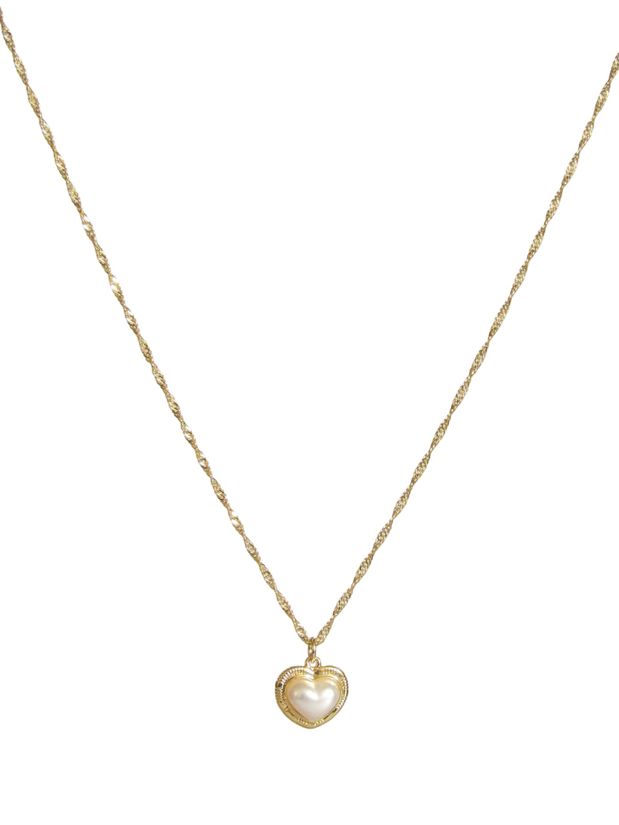 Collar corazón nacar