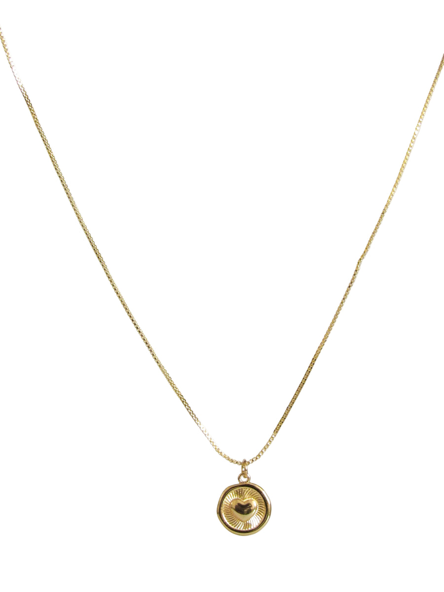 Collar corazón moneda