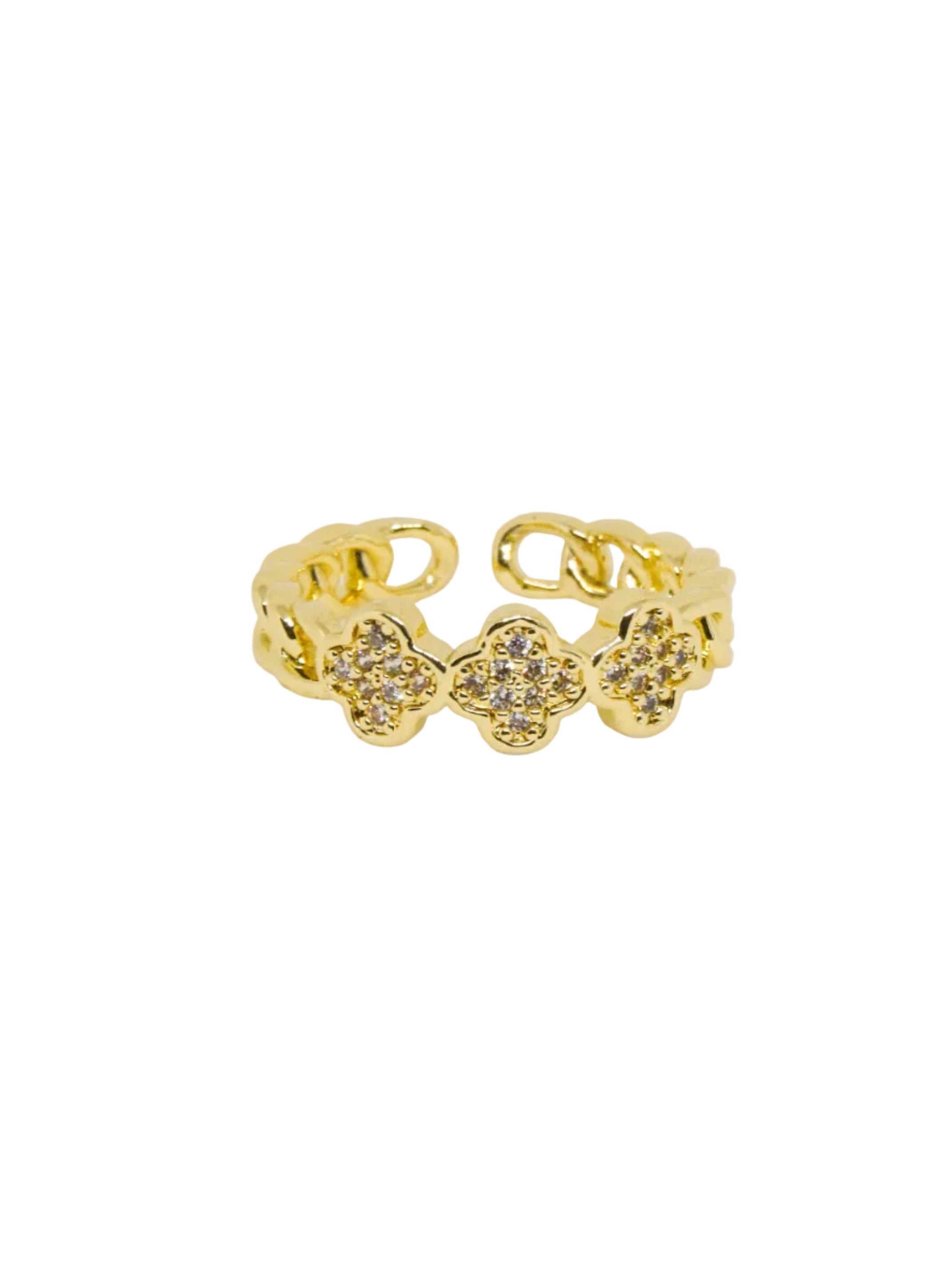 Anillo graduable treboles