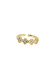 Anillo graduable treboles