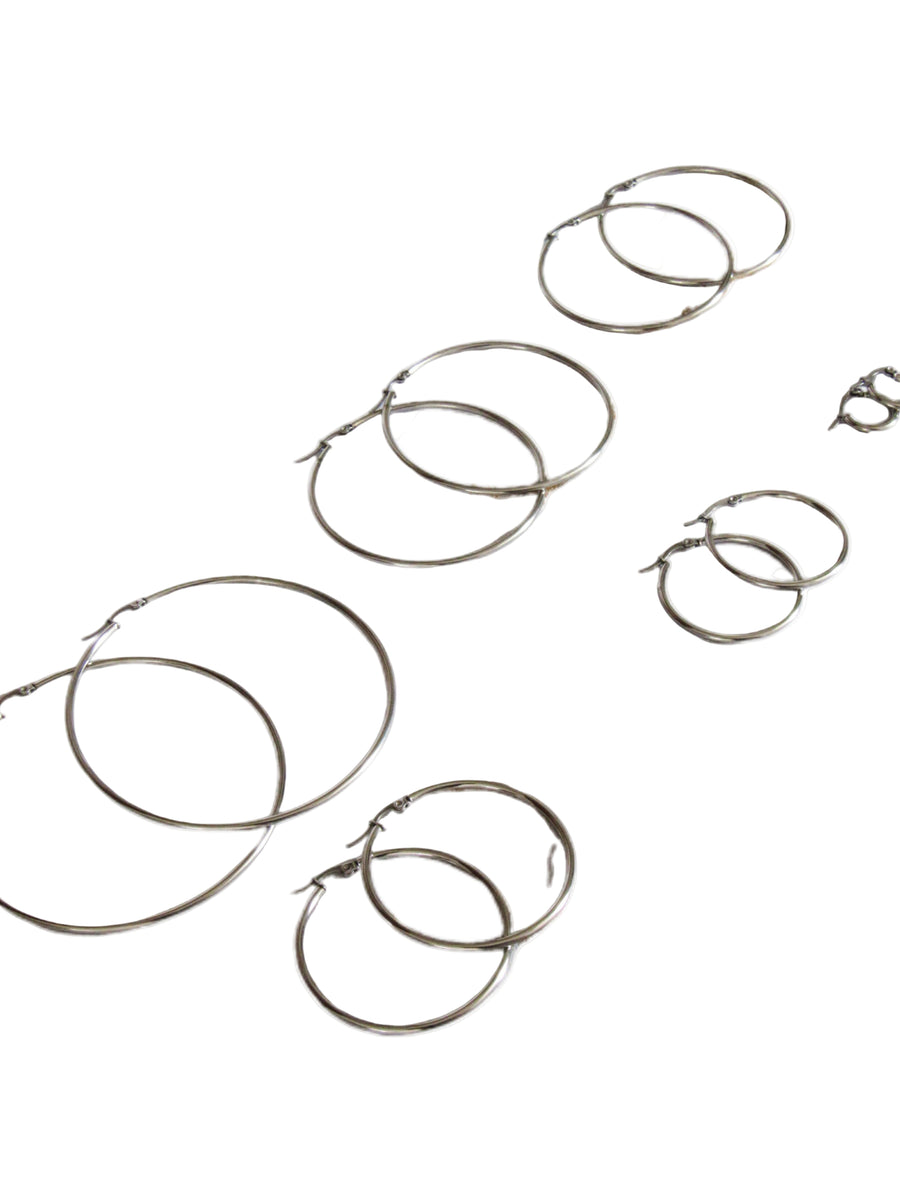 Candongas lisas acero