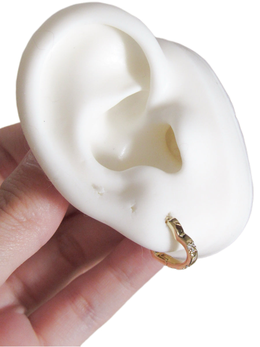 Candongas corazón zircón